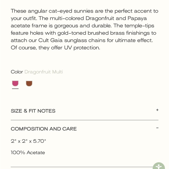 Cult Gaia ZaZa Sunglasses in Dragonfruit - Picture 6 of 10